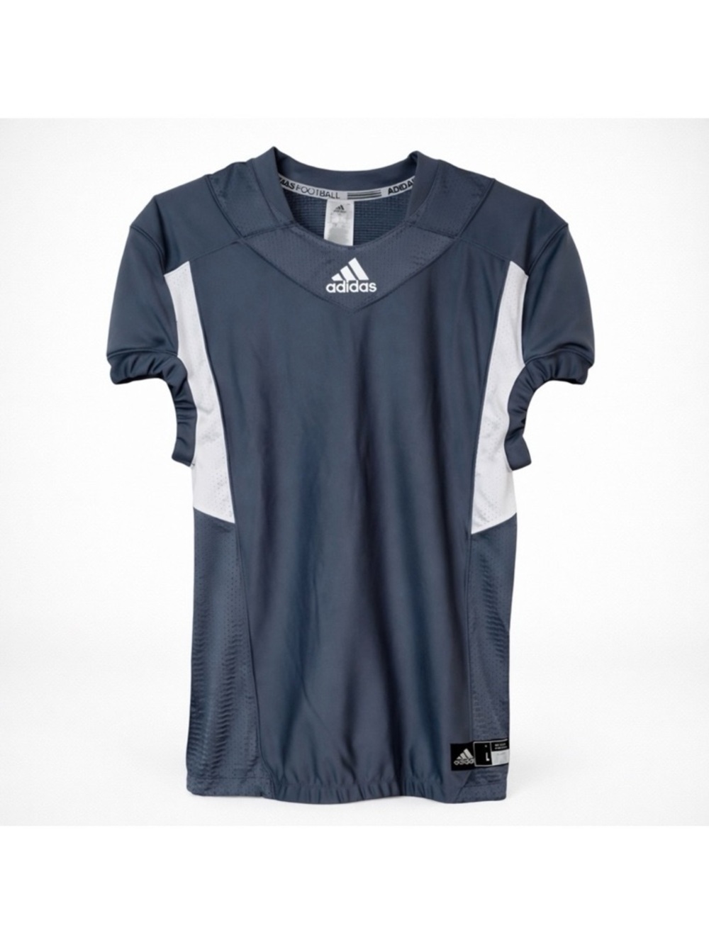 Adidas Men's Techfit Hyped Football Jersey Size Large Gray & White New With Tags